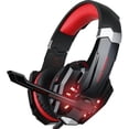 thumbnail image 2 of Auriculares estéreo para juegos, auriculares con cancelación de ruido y micrófono, luz LED, graves envolventes, orejeras con memoria suave para juegos de computadora portátil, 2 of 5
