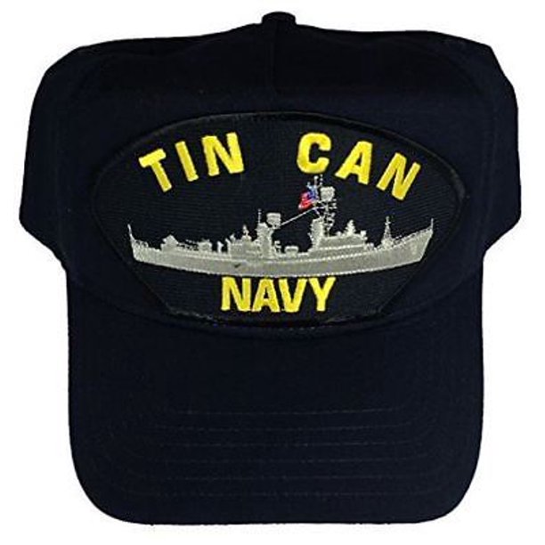 USN TIN CAN NAVY HAT CAP NAVY BLUE DESTROYER DDG DD SHIP SAILOR VETERAN
