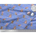 thumbnail image 2 of Soimoi Blue Cotton Voile Fabric Animals,Heart & Feather Tribal Print Sewing Fabric Yard 42 Inch Wide, 2 of 3