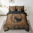 thumbnail image 3 of Homewish Deer Moose Elk Twin Bedding Sets 7-Piece, Jungle Hunting Wildlife Bedding Comforter Set, Southwestern Cabin Reversible Sheet Sets, Microfiber Bedroom Decor, 3 of 8