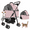 Pink, variant on 3-in-1 Pet Stroller, Car Seat & Carrier for Small Dogs and Cats, 4-Wheel Foldable Design, Max Load 44lbs, Durable Oxford Fabric, Black