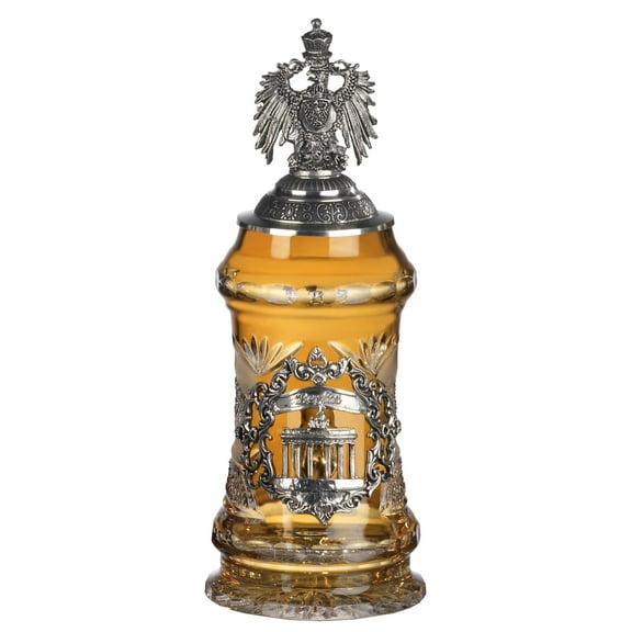 Crystal German Beer Stein 0.5 liter tankard, beer mug