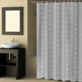 thumbnail image 2 of Fabric Shower Curtain, Boho White Striped Farmhouse Style Grey Bathroom Curtain with 12 Hooks Waterproof No Bad Odor Machine Washable Bath Curtains for Bathroom, Spa Room, 72"x84", 2 of 6
