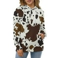 thumbnail image 4 of Animal Printing Cow Men's Women Vintage 3D Hooded Sweatshirt - All-Season Loose Fit Streetwear, 4 of 6
