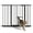 29.5-44.1" Black + Pet Door, variant on Baby Gate with Pet Door, 29.5-44.1" Metal Pet Door for Stairs & Doorways,Pressure Mounted,No Tools Needed, Black