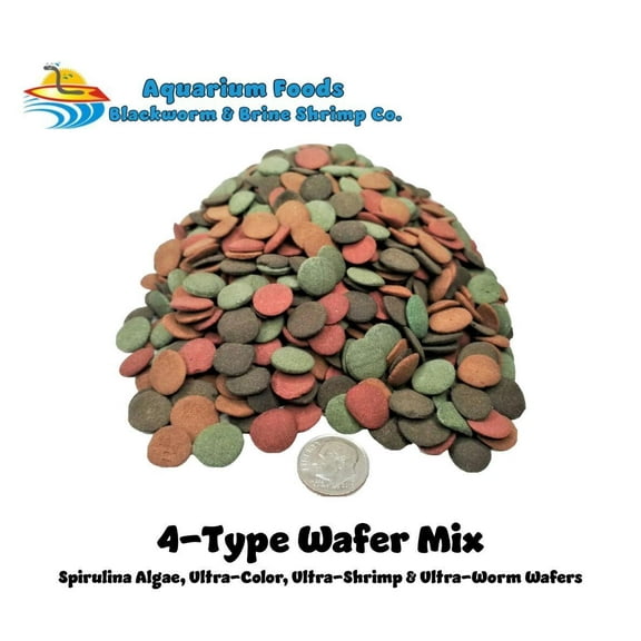 4-Type Wafer Mix Fish Food, 4oz