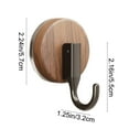 thumbnail image 3 of 2-Pack Wooden Suction Cup Wreath Hooks - No-Drill Rattan Hangers for Glass Windows, Over Door, Outdoor Decor - Christmas, Thanksgiving, Halloween, Easter, All Season Use, 3 of 7