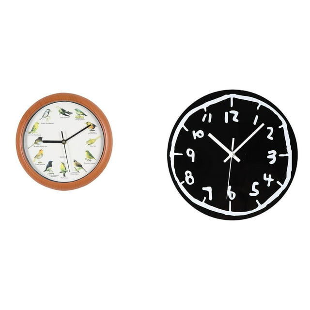 Reloj de pared,Reloj de pared con pájaro cantor Relojes de pared con pájaros,Relojes de pájaros con sonido Reloj decorativo que canta,Reloj de pared,Reloj de pared silencioso y decorativo