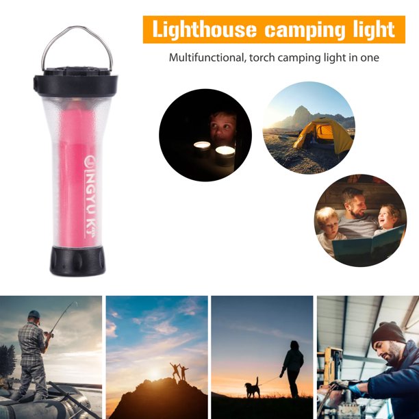 Linterna de camping LED 2600mAh 2 en 1 linterna de camping para caza (Rose Red A)