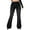 Black, variant on hotojiny Womens Flare Jeans Mid Waist Bell Bottom Jeans with Pockets Stretchy Denim Bootcut Pants for All Seasons
