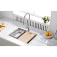 thumbnail image 1 of STARSTAR Workstation Ledge Topmount/Drop-in Single Bowl 304 Stainless Steel Kitchen/Yard/Bar/Laundry/Office Sink, With Grid, Colander, Cutting Board, Strainer (21 x 20 x 10 Wood Colander), 1 of 4