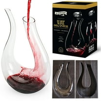 Le Portteus Wine Decanter Swan Design, Modern And Unique Harp Decanter With Slanted Spout - Luxurious Wine Aerator, Hand Blown Crystal Decanter-Excellent Housewarming/Wedding Wine Gift-750ml Capacity