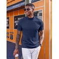 thumbnail image 2 of COOFANDY Mock Turtleneck for Men Short Sleeve Casual Stylish High Neck Fall Tops Stretch Sweater, 2 of 6