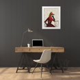 thumbnail image 3 of Fab Funky 15x18 White Modern Wood Framed Museum Art Print Titled - Fox with Red Scarf, 3 of 4