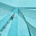 thumbnail image 1 of Ahgly Company Machine Washable Indoor Square Transitional Dark Turquoise Green Area Rugs, 6' Square, 1 of 7