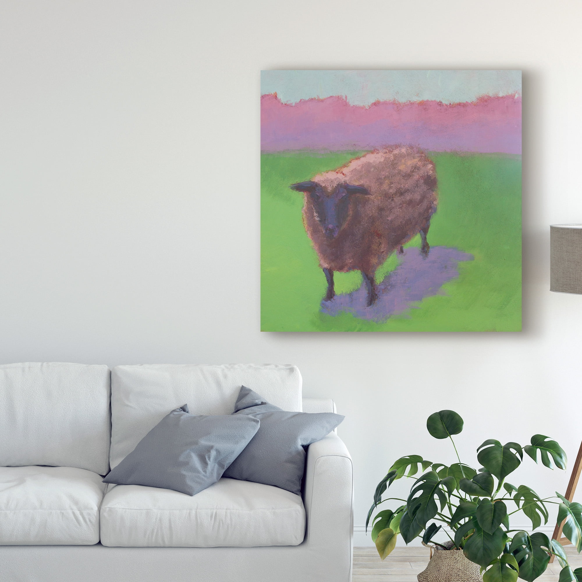 Trademark Fine Art 'Pasture Sheep' Canvas Art by Carol Young