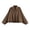 Brown, variant on Women's Suede Bomber Jacket Lapel Collar Pilot Coat Oversized Motorcycle Jacket Outwear