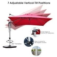 thumbnail image 4 of Costway 10Ft Square Patio Offset Cantilever Umbrella 360 Degree Tilt Aluminum Red, 4 of 9