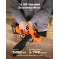 thumbnail image 2 of VEVOR Cordless Handheld Planer, 3-1/4-Inch Cut Width, 15000 RPM Electric Hand Wood Planer with Brushless Motor, Adjustable Cut Depth for Woodworking, Compatible with VEVOR 18V Battery (Bare Tool Only), 2 of 9