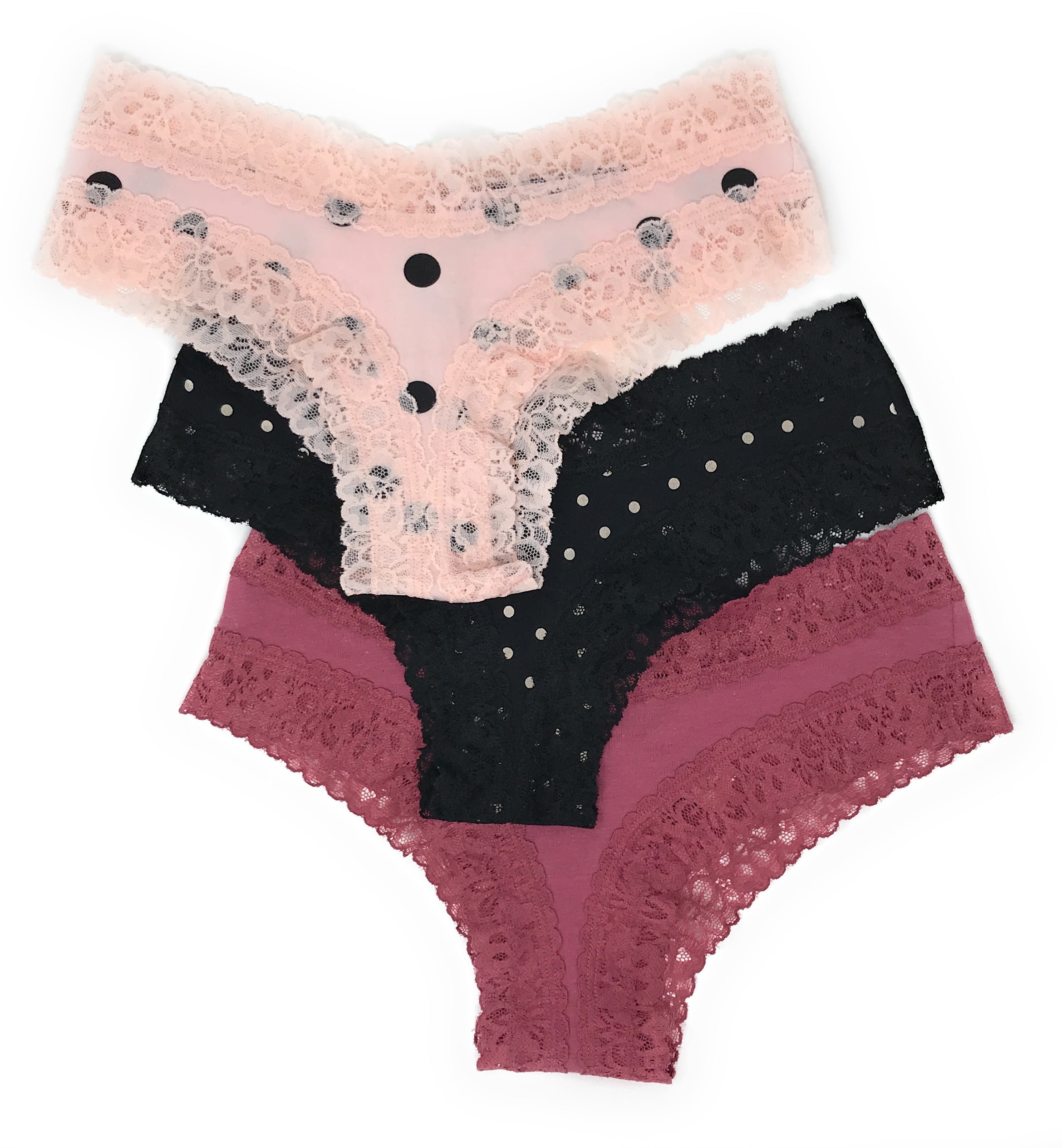 Victoria's Secret Lace Cheeky Panty Set of 3