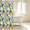 thumbnail image 3 of Erosebridal Watercolor Bird Animals Shower Curtain 72Wx72L,Rustic Branch Bathroom Curtain,White Blue, 3 of 5