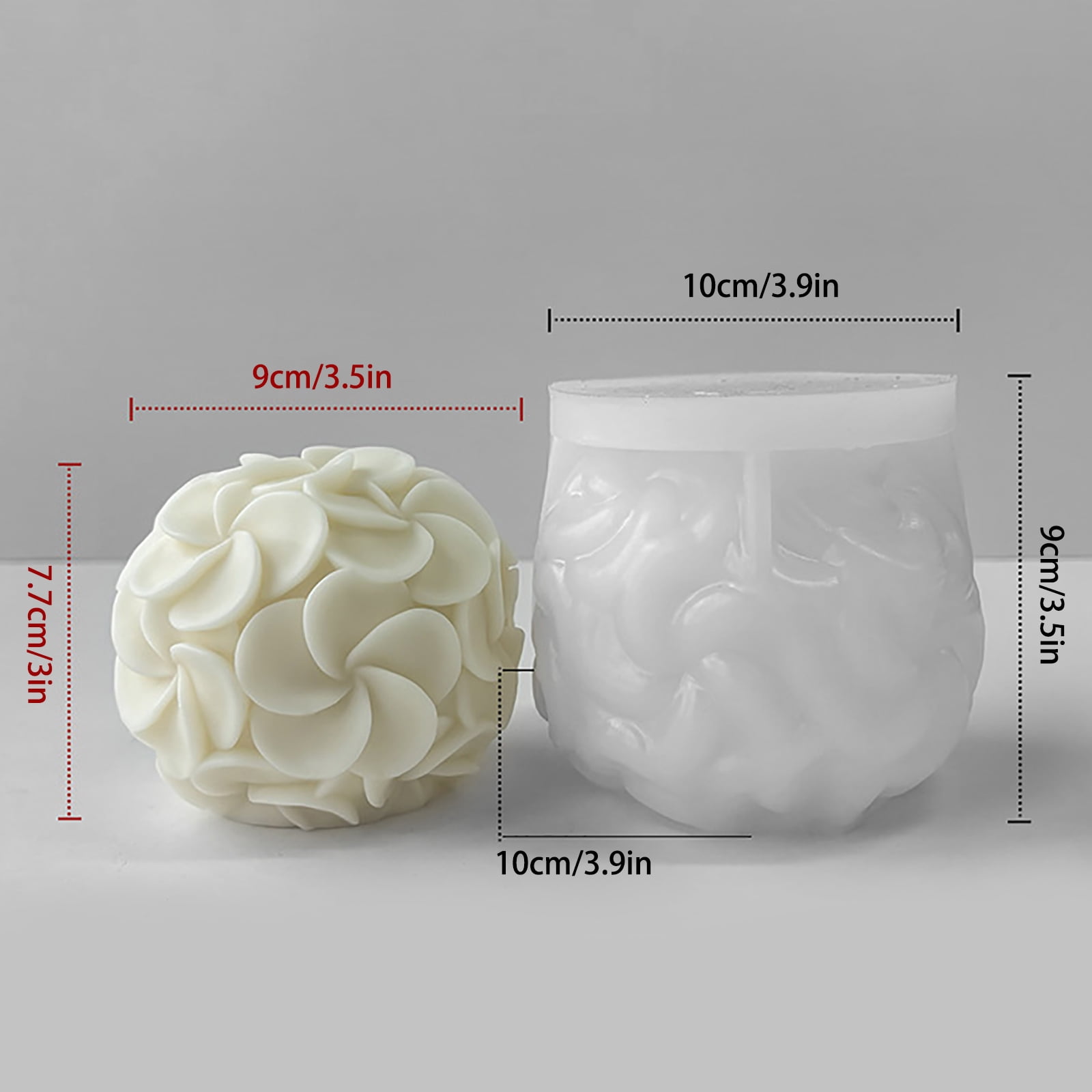 Silicone Soap Molds Flower Candle Mould Silicone Crafts Moulds Hydrangea Shaped Perfect Gift for DIY Hand-Making Lover