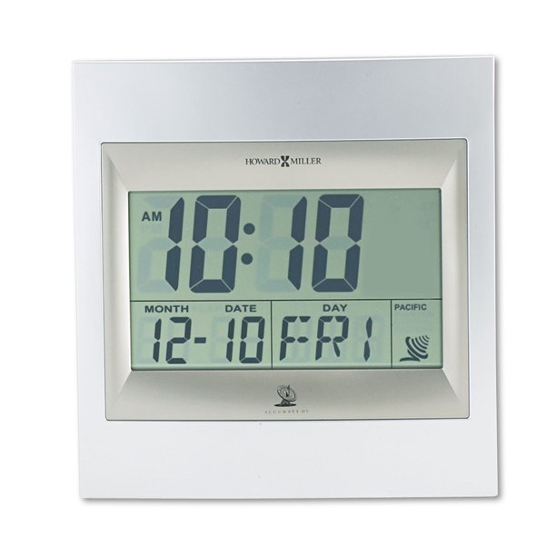 Howard Miller Clock Co. Techtime Ii Radiocontrolled Lcd Wall Or Table