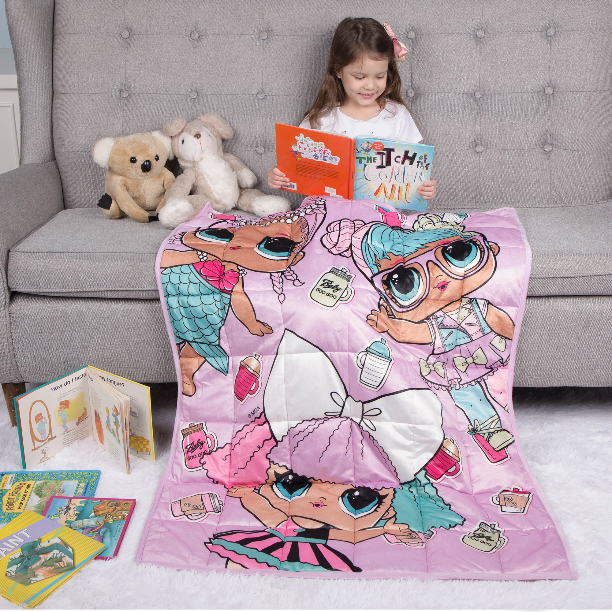 LOL Surprise Frozen Kids Weighted Blanket, 4.5lb, 36 x 48, Pink, MGA - image 3 of 11