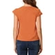 thumbnail image 3 of BLUSA DE TRABAJO DE MUJER CON CUELLO EN V Y MANGAS CORTAS SÓLIDA INSPIRE CHIC XS NARANJA, 3 of 6