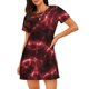 thumbnail image 1 of Balery Red Line Camisón de manga corta con cuello redondo para mujer, cómodo y elegante., 1 of 6