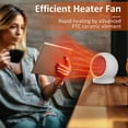 thumbnail image 2 of Desk Heater,600W Energy Efficient Desktop Heater for Indoor Use,Safe and Quiet for Bedroom Home Office Use(White), 2 of 14