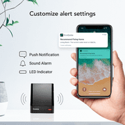 Ecosense EcoQube Digital Radon Gas Detector, Accurate Monitoring with Trend Charts and Remote Data Access, Now Works with IFTTT