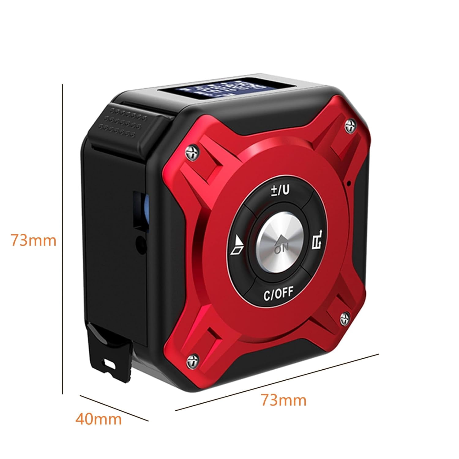 Digital Laser Tape Measure: 3-in-1 Digital Tape Measure with Laser Level, 131Ft/40m Infrared Laser Measuring Tape with Digital Display, 16ft/5m Rechargeable Electronic Tape Measure (Red)