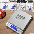 thumbnail image 4 of Digital Kitchen Scales 0.1g/0.01oz Max 3kg/6.6lb - Food Scale with Backlit LCD Display Large Number Stainless Steel Electronic Scales Multifunctional Weighing for Cooking, Baking, Home, 4 of 5