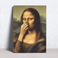 thumbnail image 4 of Funny Mona Lisa Parody Canvas Art - Wooden Framed Bathroom Wall Decor, Perfect Holiday Gift for Everyone, Easy to Hang,halloween, 4 of 7