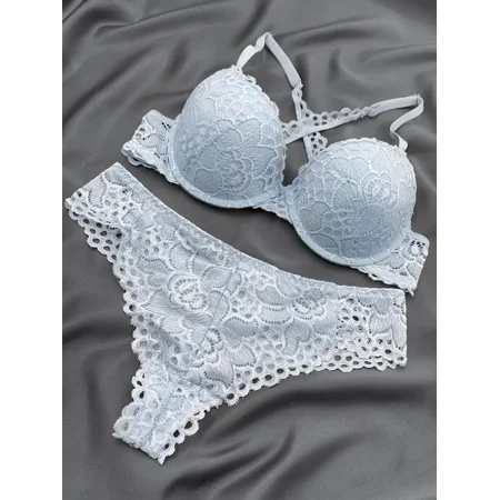 

Women‘s Beauty Back Criss Cross Push Up Lingerie Set Comfortable Micro Elastic Bra & Bikini Panty Women‘s Lingerie & Underwear