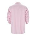 thumbnail image 6 of JTieacloth Casual Button Down Shirts Male Summer Solid Casual Plus Size Shirt Mens Turn Down Collar Long Sleeve Shirt Pink, 6 of 6