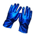 thumbnail image 4 of Baberdicy Women's Sexy Pu Leather Gloves, High Gloss Performance Long Opera Gloves,Cyan Fits All – Gift Ready, 4 of 4