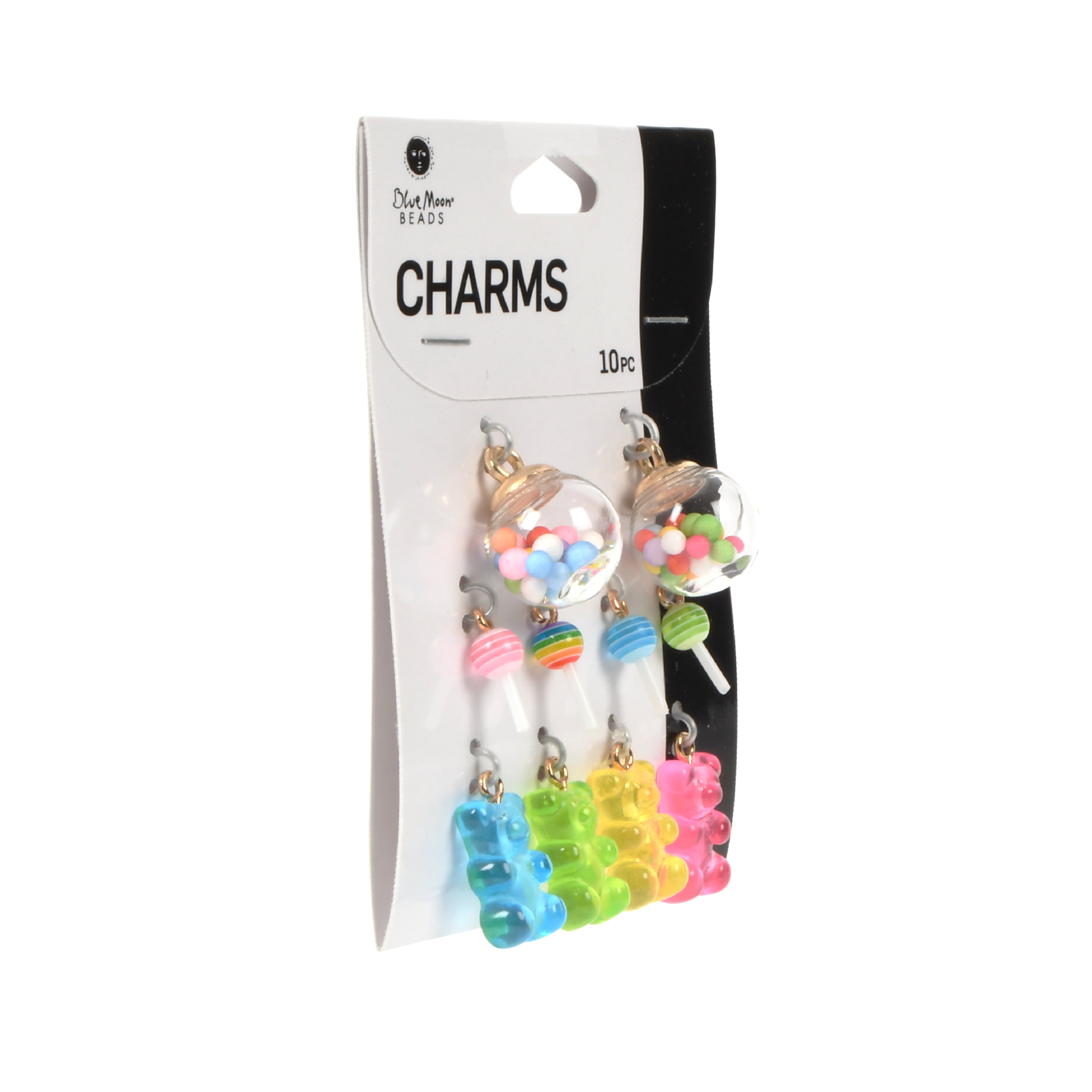 Blue Moon Beads 10 Piece Candy Themed Resin and Glass Charms-Unisex-Teen to Adult