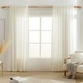 Boho Wood Curtain Rods for Windows 66 to 120 Inch, 1