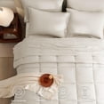 thumbnail image 2 of Juego de edredón CozyLux Beige Queen de 7 piezas para todas las estaciones, 2 of 7