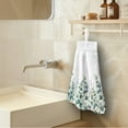 thumbnail image 3 of ZIATUBLE Green Leaves Kitchen Hanging Towels Daisy Hand Bath Towel Absorbent Dish Towel Hand Towels 2 Piece Reusable Dish Cloths Towel Absorbent Towels for Kitchen Cleaning Dish Tie Towel, 3 of 7