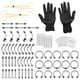 thumbnail image 1 of Hvxrjkn 79 Uds Piercing Jewelry Kit Pro Piercing Kit 316L Acero Inoxidable Body Septum Piercing Kit 16G Anillo para el Vientre Lengua Tragus Pezón Nariz Cejas Piercing Herramientas Piercing Agujas Pinzas, 1 of 11