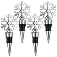thumbnail image 2 of Clearance! Hilingoto Wine Stopper, Snowflake Red Wine Bottle Stopper (4Pc), Snowflake Wine Bottle Plug Drink Bottle Stopper Reusable Wine Cover 4Pc 5.1X3.9X2.4Inch Christmas Sale, 2 of 9