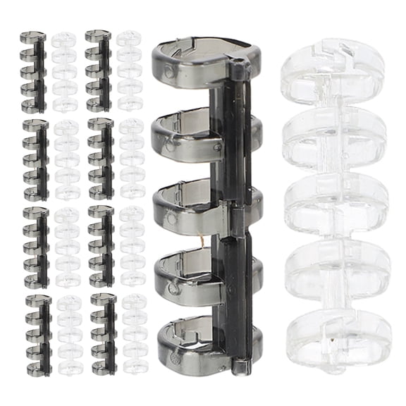 20-Pack Binder Clips, Split for Binders, Classroom & Office Essentials, Plastic, 4.1 x 1 x 1 cm