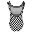 thumbnail image 5 of Two T Art Swimsuit Checkerboard One Piece Swimwear Push Up Elegant Bathing Suits Sexy Fitness Graphic Bodysuit, 5 of 7