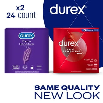 Durex Extra Sensitive Lubricated & Ultra Thin Premium Latex Condoms Choose  Count - Choose Type & Count - Walmart.com