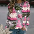 thumbnail image 2 of YABCSAZ Ugly Christmas Sweaters for Women Christmas Tree Snowflakes Reindeer Santa Claus Oversize Sweatshirt Fleece Long Sleeve T Shirts Casual Loose Warm Pullover Tops T Shirts for Xmas Party, 2 of 4