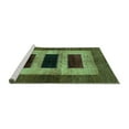 thumbnail image 2 of Ahgly Company Machine Washable Indoor Square Abstract Turquoise Blue Modern Area Rugs, 3' Square, 2 of 4