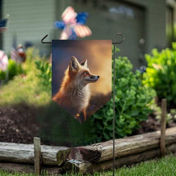 Fox Grass Garden Flag 18" x 12.5" Double Sided Yard Lawn Outdoor Decor Small Yard Flags